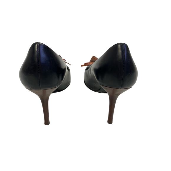 Dolce & Gabbana Pointed Toe Leather Pumps w Corset Detailing - Picture 6 of 7